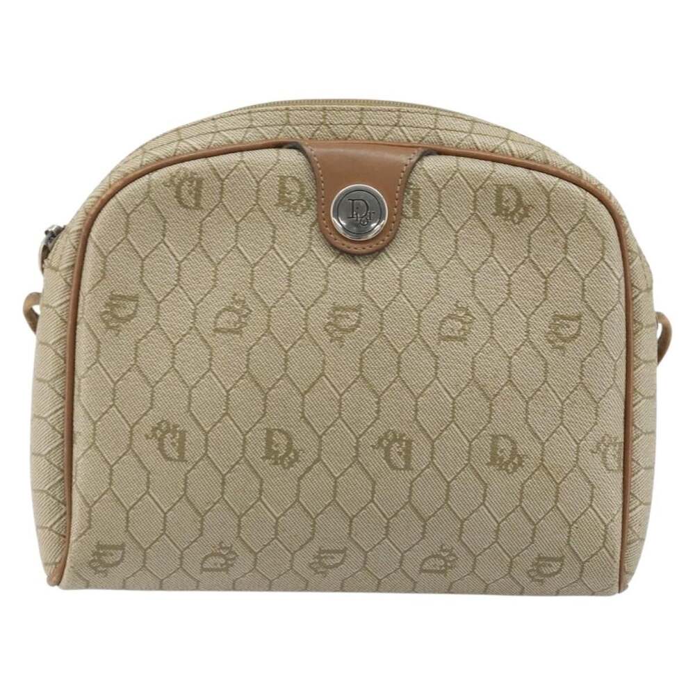 Dior Honeycomb Canvas Shoulder Bag Beige